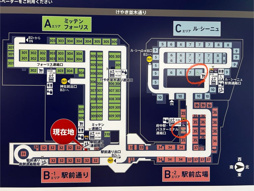 地下３階の地図