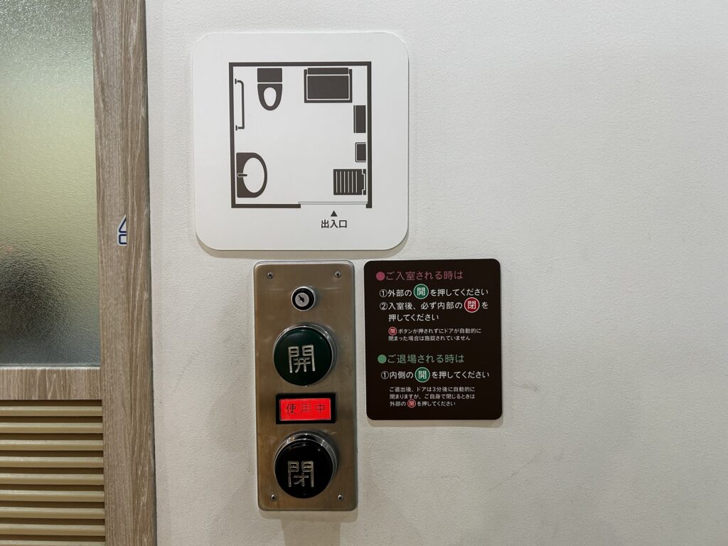 開閉ボタンと配置図