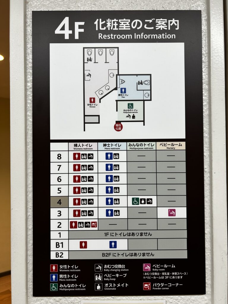各階のトイレ表示