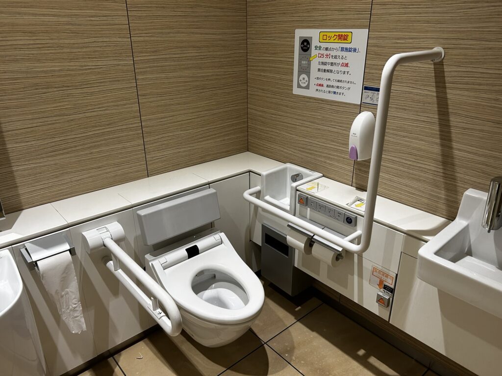 左側の壁や手すり